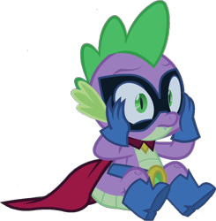 Size: 834x850 | Tagged: safe, artist:pascalmulokozi2, derpibooru import, edit, edited screencap, screencap, humdrum, spike, dragon, power ponies (episode), season 4, background removed, male, power ponies, simple background, solo, transparent background