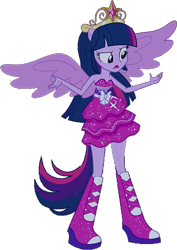 Size: 621x875 | Tagged: safe, artist:pascalmulokozi2, derpibooru import, edit, edited screencap, screencap, twilight sparkle, twilight sparkle (alicorn), alicorn, equestria girls, equestria girls (movie), background removed, big crown thingy, element of magic, fall formal outfits, jewelry, ponied up, regalia, simple background, solo, transparent background