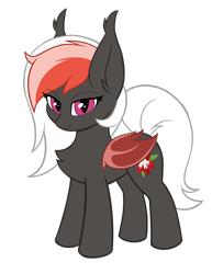 Size: 1218x1497 | Tagged: safe, artist:kyrgyzpopstar, derpibooru import, oc, oc only, oc:amaryllis, bat pony, chest fluff, female, looking at you, simple background, solo, transparent background