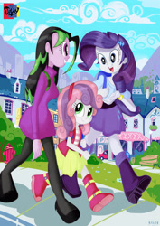 Size: 2480x3508 | Tagged: safe, artist:jowyb, derpibooru import, rarity, sweetie belle, oc, oc:zile, equestria girls, 2013, old art