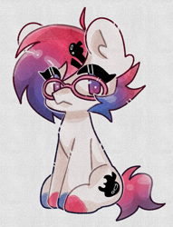 Size: 861x1125 | Tagged: safe, artist:figchamp, derpibooru import, oc, oc only, earth pony, pony, art trade, glasses, solo