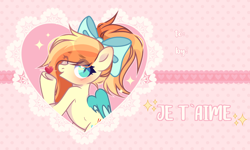 Size: 2000x1200 | Tagged: safe, artist:fenix-artist, derpibooru import, oc, oc only, bat pony, pony, bat pony oc, bat wings, blowing a kiss, blushing, bow, commission, eyelashes, female, hair bow, mare, one eye closed, underhoof, wings, wink, ych result