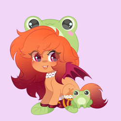 Size: 2000x2000 | Tagged: safe, artist:yomechka, derpibooru import, oc, oc:cinnamon dust, frog