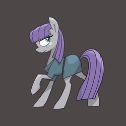 Size: 2048x2048 | Tagged: safe, artist:pfeffaroo, derpibooru import, maud pie, earth pony, pony, clothes, female, gray background, mare, simple background, solo