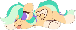 Size: 1739x692 | Tagged: safe, artist:rhythmpixel, derpibooru import, oc, oc only, oc:summer ray, original species, pegasus, :p, plush pony, plushie, simple background, solo, tongue, tongue out, transparent background