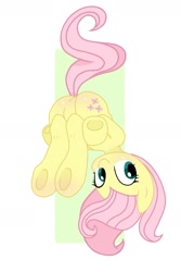 Size: 1599x2399 | Tagged: safe, artist:8249332594, derpibooru import, fluttershy, pegasus, pony, butt, female, flutterbutt, mare, plot, solo, upside down