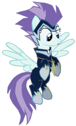 Size: 702x1156 | Tagged: safe, artist:benpictures1, idw, zapp, pegasus, pony, power ponies (episode), confused, female, idw showified, inkscape, mare, open mouth, power ponies, recolor, simple background, solo, transparent background, vector