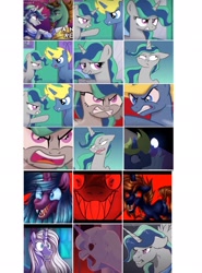 Size: 1517x2048 | Tagged: artist needed, safe, derpibooru import, idw, screencap, radiant hope, oc, oc:light breeze, oc:mythic hope, alicorn, pony, unicorn, alicorn oc, angry, audio drama, clothes, creepy, evil, female, horn, jewelry, life's a breeze, male, mare, mother and child, mother and daughter, next generation, nightmare fuel, parent and child, regalia, scary, sharp teeth, stallion, teeth, wings