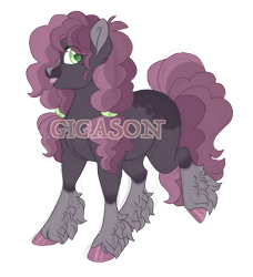 Size: 2097x2300 | Tagged: safe, artist:gigason, derpibooru import, oc, oc only, oc:scoria pie, earth pony, pony, female, magical lesbian spawn, mare, obtrusive watermark, offspring, parent:cheerilee, parent:marble pie, simple background, solo, tongue, tongue out, transparent background, watermark