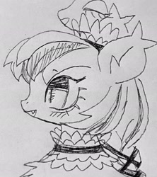 Size: 1820x2048 | Tagged: safe, artist:10uhh, derpibooru import, oc, oc only, pony, bust, doodle, female, mare, monochrome, profile, solo, traditional art