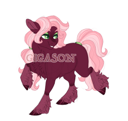 Size: 2427x2300 | Tagged: safe, artist:gigason, derpibooru import, oc, oc:cherry red, earth pony, pony, female, magical lesbian spawn, mare, obtrusive watermark, offspring, parent:cheerilee, parent:cherry jubilee, parents:cherrylee, simple background, solo, transparent background, watermark