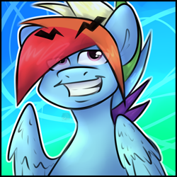 Size: 5000x5000 | Tagged: safe, artist:sadfloorlamp, derpibooru import, rainbow blitz, rainbow dash, pegasus, pony, colt, fanart, foal, hair over one eye, icon, male, rule 63, solo, stallion