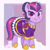 Size: 968x968 | Tagged: safe, artist:twiliysa, derpibooru import, twilight sparkle, twilight sparkle (alicorn), alicorn, pony, alternate hairstyle, clothes, dress, elegant, female, gala dress, looking at you, mare, purple, smiling, smiling at you, solo