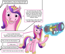 Size: 1280x1071 | Tagged: safe, artist:termyotter, derpibooru import, princess cadance, pony, atg 2022, magic, newbie artist training grounds, rocket launcher, solo