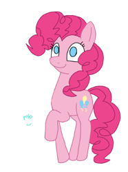 Size: 346x466 | Tagged: safe, artist:mindlessbrony, derpibooru import, pinkie pie, earth pony, pony, female, mare, simple background, solo, white background