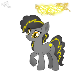 Size: 2000x2000 | Tagged: safe, artist:lennonblack, derpibooru import, oc, oc only, oc:bug-zapper, earth pony, earth pony oc, female, mare, simple background, solo, transparent background