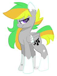 Size: 1292x1724 | Tagged: safe, artist:greeddeer, artist:loopdalamb, derpibooru import, oc, oc:odd inks, pegasus, pony, determined, female, full body, mare, simple background, solo, transparent background