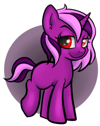 Size: 2194x2762 | Tagged: safe, artist:dumbwoofer, derpibooru import, oc, oc:ilygredd, goo, goo pony, original species, pony, unicorn, female, looking at you, mare, raised eyebrow, simple background, smiling, smiling at you, solo, tail