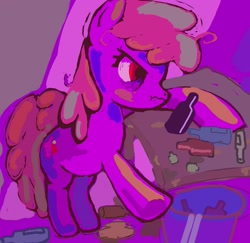 Size: 2047x1988 | Tagged: safe, artist:mandumustbasukanemen, derpibooru import, berry punch, berryshine, earth pony, pony, bottle, solo