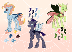 Size: 3100x2250 | Tagged: safe, artist:lambydwight, derpibooru import, oc, changedling, changeling, classical hippogriff, hippogriff, adoptable