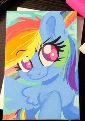 Size: 1435x2048 | Tagged: safe, artist:lbrcloud, derpibooru import, rainbow dash, pegasus, pony, solo, traditional art