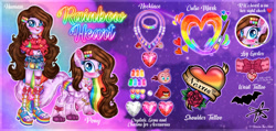 Size: 1280x607 | Tagged: safe, artist:noreentheartist, derpibooru import, oc, oc only, oc:rainbow heart, pegasus, pony, equestria girls, angry birds, female, jewelry, necklace, pretty, solo, solo female