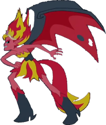 Size: 349x410 | Tagged: safe, artist:pascalmulokozi2, derpibooru import, edit, edited screencap, screencap, sunset satan, sunset shimmer, demon, equestria girls, equestria girls (movie), background removed, bare shoulders, big crown thingy, element of magic, female, jewelry, regalia, simple background, sleeveless, solo, strapless, transparent background, wings