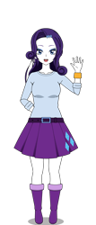 Size: 600x1400 | Tagged: safe, derpibooru import, rarity, human, equestria girls, belt, boots, clothes, high heel boots, humanized, jewelry, kisekae, shirt, shoes, simple background, skirt, solo, transparent background