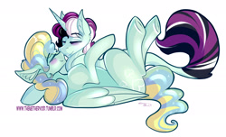 Size: 2728x1663 | Tagged: safe, artist:theneithervoid, derpibooru import, oc, oc only, pegasus, pony, unicorn