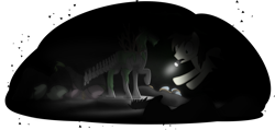 Size: 3202x1521 | Tagged: safe, artist:equestriaexploration, derpibooru import, lucky breaks, changeling, pony, atg 2022, lantern, newbie artist training grounds