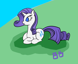 Size: 1280x1060 | Tagged: safe, artist:boxybrown, ponerpics import, rarity, unicorn, colored, simple background