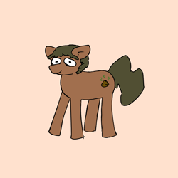 Size: 1300x1300 | Tagged: safe, artist:potatoconnoisseur, derpibooru exclusive, derpibooru import, oc, oc only, oc:smelly bigshit, earth pony, pony, male, simple background, solo, stallion, teenager