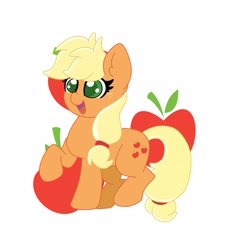 Size: 1953x2044 | Tagged: safe, artist:cinematic-fawn, derpibooru import, applejack, earth pony, pony, open mouth, simple background, solo, white background