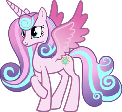 Size: 2845x2620 | Tagged: safe, artist:bigmk, artist:kuma993, derpibooru import, princess flurry heart, alicorn, pony, female, gameloft interpretation, mare, older, older flurry heart, show accurate, simple background, solo, transparent background, vector