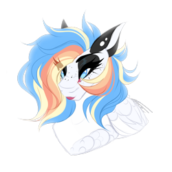 Size: 1200x1200 | Tagged: safe, artist:inspiredpixels, derpibooru import, oc, oc:cosmic dusk, pegasus, pony, bust, female, mare, portrait, simple background, solo, transparent background