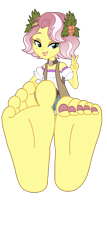 Size: 1200x2800 | Tagged: safe, artist:whalepornoz, derpibooru import, vignette valencia, better together, equestria girls, rollercoaster of friendship, .svg available, barefoot, base, base used, beauty mark, clothes, feet, female, fetish, flower, flower in hair, foot fetish, foot focus, lipstick, me my selfie and i, shirt, shorts, simple background, soles, solo, toes, transparent background, vector