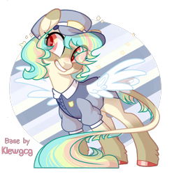 Size: 1538x1544 | Tagged: safe, artist:shore2020, derpibooru import, oc, oc only, pegasus, pony, base used, grin, leonine tail, mailpony, simple background, smiling, solo, tail, transparent background