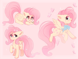 Size: 1056x800 | Tagged: safe, artist:valeria_fills, derpibooru import, fluttershy, pegasus, pony, blushing, bow, cute, daaaaaaaaaaaw, female, mare, open mouth, shyabetes, solo