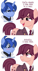 Size: 1920x3584 | Tagged: safe, artist:limedazzle, derpibooru import, oc, oc only, oc:allen, oc:james, earth pony, pony, unicorn, clothes, comic, duo, duo male, male, simple background, stallion, suit, transparent background