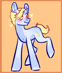 Size: 594x702 | Tagged: safe, artist:tyotheartist1, derpibooru import, oc, oc:gleaming sabre, pony, unicorn, horn, male, simple background, stallion, unicorn oc