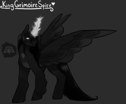 Size: 861x710 | Tagged: safe, artist:tyotheartist1, derpibooru import, oc, oc:king grimorire spire, alicorn, pony, alicorn oc, horn, male, reference sheet, stallion, wings