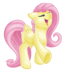 Size: 2249x2480 | Tagged: safe, artist:sevenserenity, derpibooru import, fluttershy, pegasus, pony, cute, daaaaaaaaaaaw, eyes closed, frog (hoof), open mouth, open smile, shyabetes, smiling, underhoof