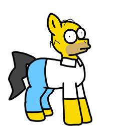 Size: 1275x1414 | Tagged: safe, artist:professorventurer, derpibooru import, earth pony, pony, homer simpson, poner simpson, ponified, simple background, solo, transparent background