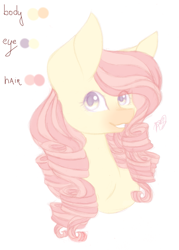 Size: 993x1389 | Tagged: safe, artist:prettyshinegp, derpibooru import, oc, oc only, earth pony, pony, earth pony oc, female, grin, mare, not fluttershy, signature, simple background, smiling, solo, white background