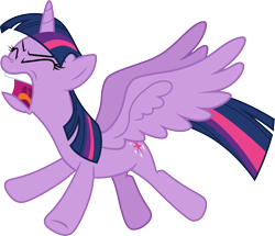 Size: 3495x3000 | Tagged: safe, artist:cloudyglow, derpibooru import, twilight sparkle, twilight sparkle (alicorn), alicorn, pony, horse play, angry, eyes closed, female, mare, open mouth, screaming, simple background, solo, transparent background, vector