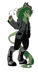 Size: 700x1366 | Tagged: safe, artist:brainiac, derpibooru import, oc, oc only, oc:silent spring, anthro, brainiacs sketchbook (set), fallout equestria:all things unequal (pathfinder), pixel art, simple background, solo, transparent background