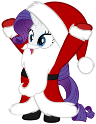 Size: 480x618 | Tagged: artist needed, source needed, safe, derpibooru import, rarity, pony, unicorn, beard, belt, bipedal, boots, christmas, clothes, coat, costume, fake beard, female, gloves, hat, holiday, horn, mare, open mouth, santa beard, santa claus, santa costume, santa hat, shoes, simple background, solo, standing, transparent background, vector