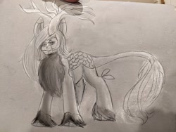 Size: 2016x1512 | Tagged: safe, artist:brainiac, derpibooru import, oc, oc:hymm, kirin, big pony, male, pastel, solo, stallion, traditional art