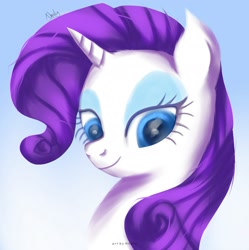 Size: 1853x1861 | Tagged: safe, artist:nnaly, derpibooru import, rarity, pony, unicorn, bust, portrait, solo