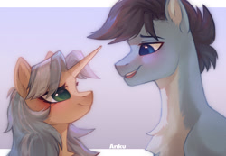 Size: 2820x1956 | Tagged: safe, artist:anku, derpibooru import, oc, oc:tony, oc:trickate, earth pony, unicorn, artfight